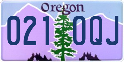 OR license plate 021OQJ