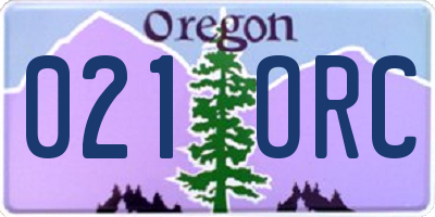 OR license plate 021ORC