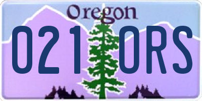 OR license plate 021ORS