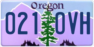 OR license plate 021OVH