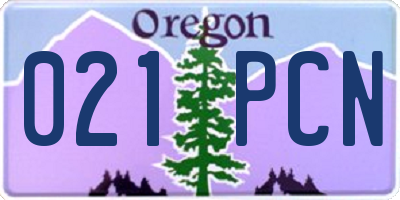 OR license plate 021PCN