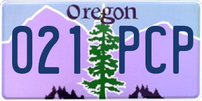 OR license plate 021PCP