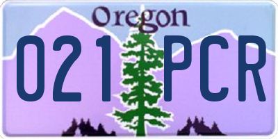 OR license plate 021PCR