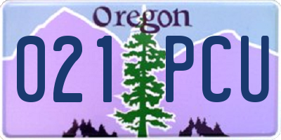 OR license plate 021PCU
