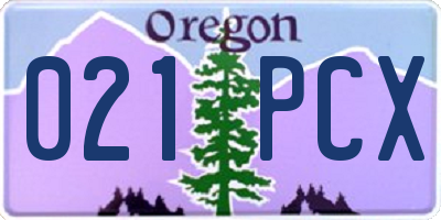 OR license plate 021PCX