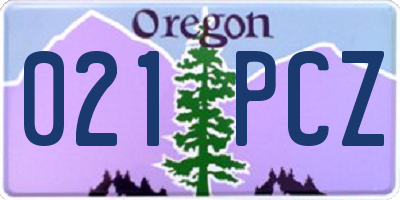 OR license plate 021PCZ