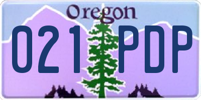 OR license plate 021PDP