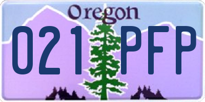 OR license plate 021PFP