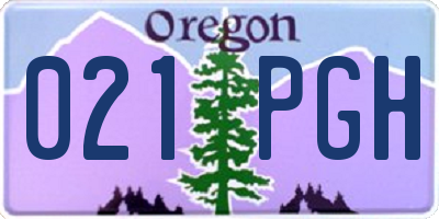 OR license plate 021PGH