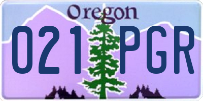 OR license plate 021PGR