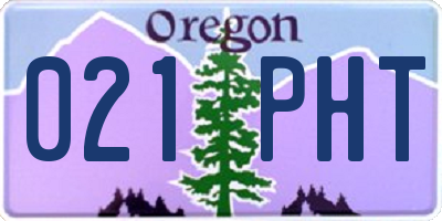 OR license plate 021PHT