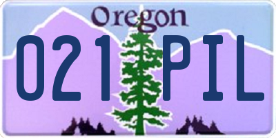 OR license plate 021PIL
