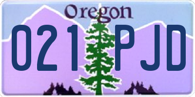 OR license plate 021PJD