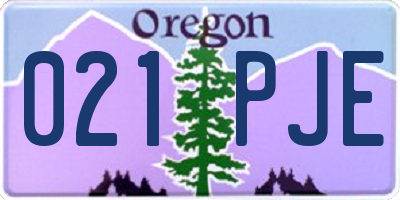OR license plate 021PJE