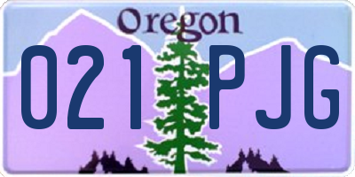 OR license plate 021PJG