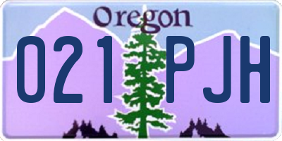 OR license plate 021PJH