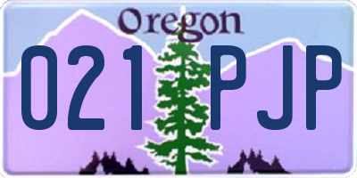 OR license plate 021PJP