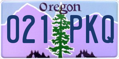 OR license plate 021PKQ