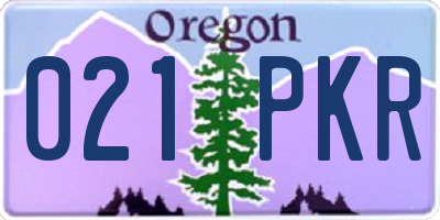 OR license plate 021PKR