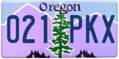 OR license plate 021PKX