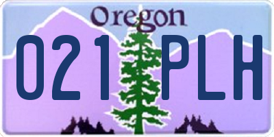 OR license plate 021PLH