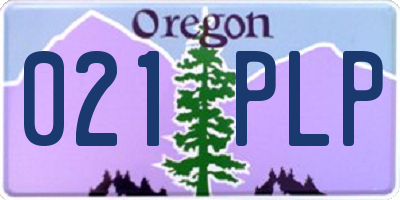 OR license plate 021PLP