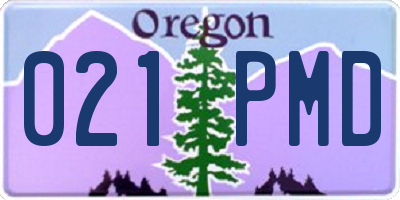 OR license plate 021PMD