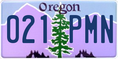 OR license plate 021PMN