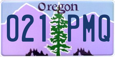 OR license plate 021PMQ