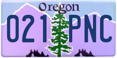 OR license plate 021PNC