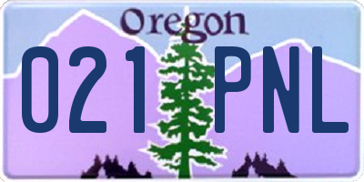 OR license plate 021PNL