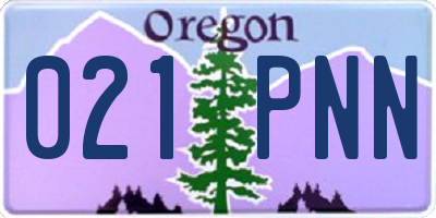 OR license plate 021PNN