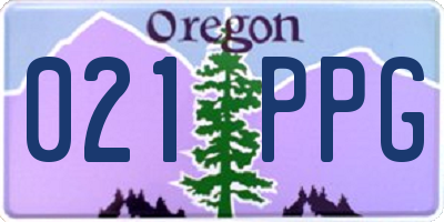 OR license plate 021PPG