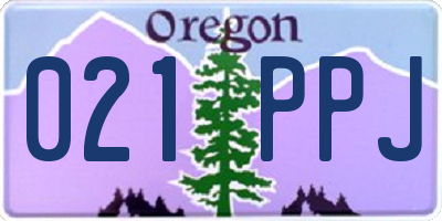 OR license plate 021PPJ