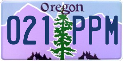 OR license plate 021PPM