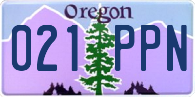 OR license plate 021PPN