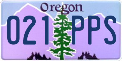 OR license plate 021PPS
