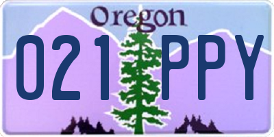 OR license plate 021PPY
