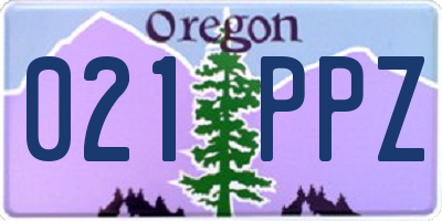 OR license plate 021PPZ