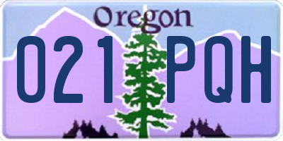 OR license plate 021PQH