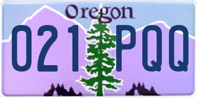 OR license plate 021PQQ