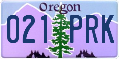 OR license plate 021PRK