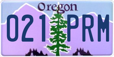 OR license plate 021PRM