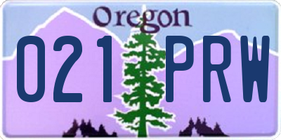 OR license plate 021PRW