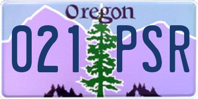OR license plate 021PSR