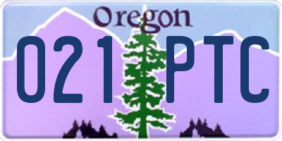 OR license plate 021PTC