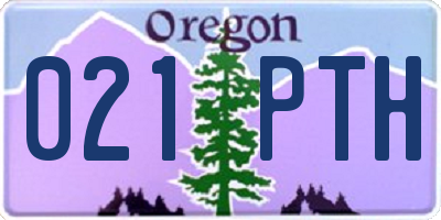 OR license plate 021PTH