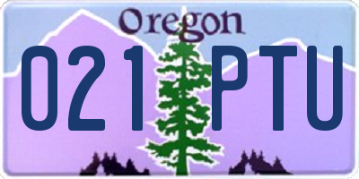 OR license plate 021PTU