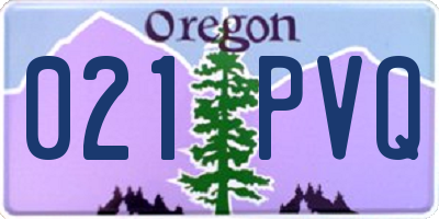 OR license plate 021PVQ
