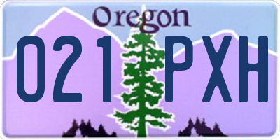 OR license plate 021PXH